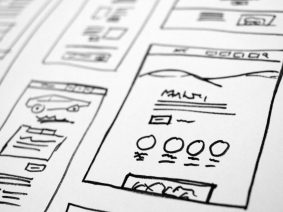 Website layout sketches